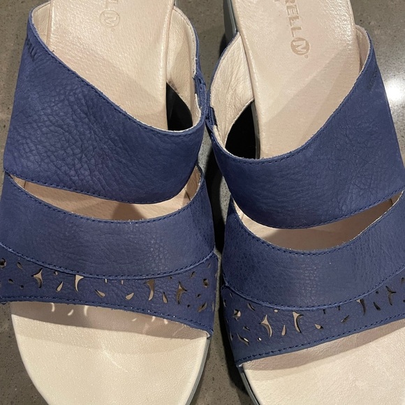 Navy Merrell Wedge Sandals - Picture 5 of 7